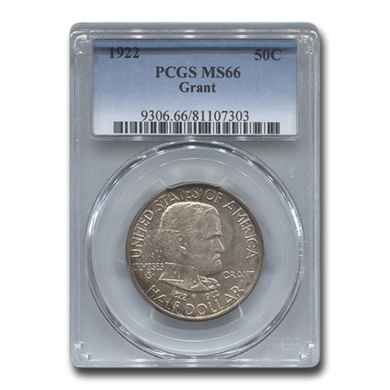 1922 Grant Half Dollar MS-66 PCGS 1922 Grant Half Dollar MS-66 PCGS